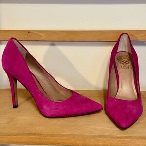 Vince Camuto Women's Pink Suede Heels New.